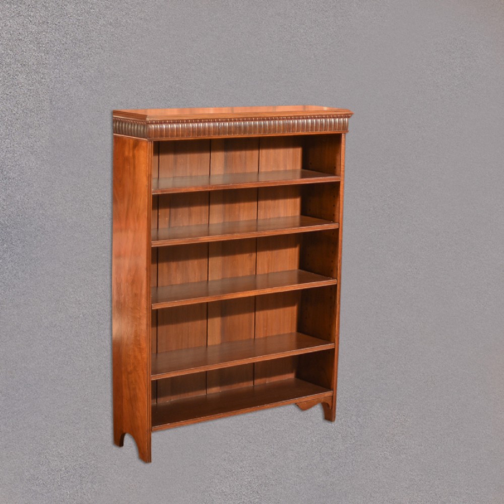 Late Victorian, Walnut, Open Book Shelf, c.1900
