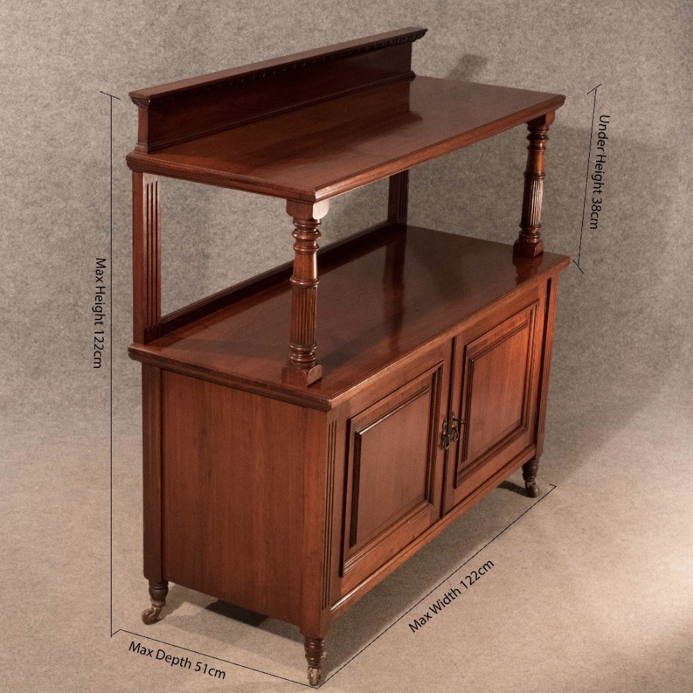 Antique Cabinet Buffet Server Sideboard Quality Mahogany Victorian English c1870