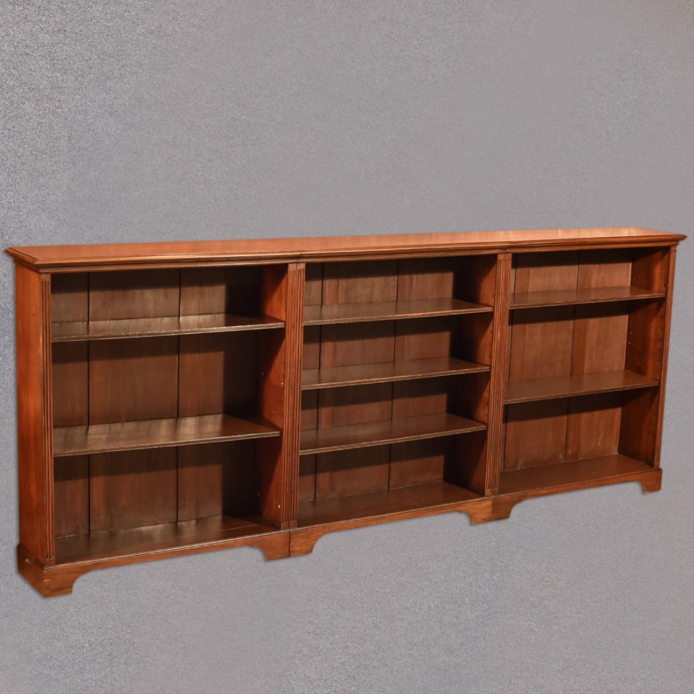 Late Victorian, Mahogany Triple Bookcase, c.1900