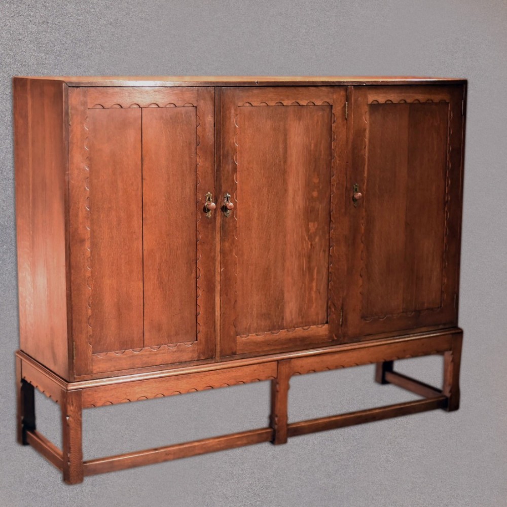 Arts & Crafts Oak Larder Cabinet, c.1900