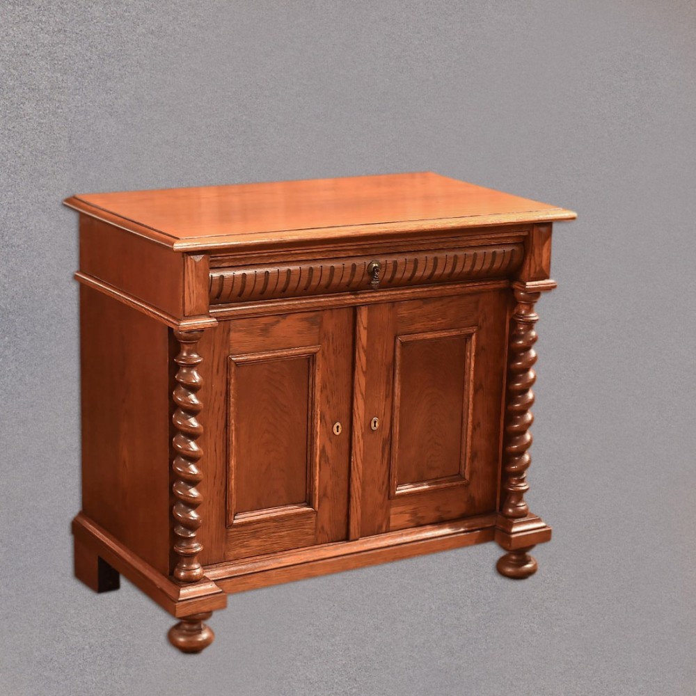 Antique French Oak Two Door Cabinet, c.1910
