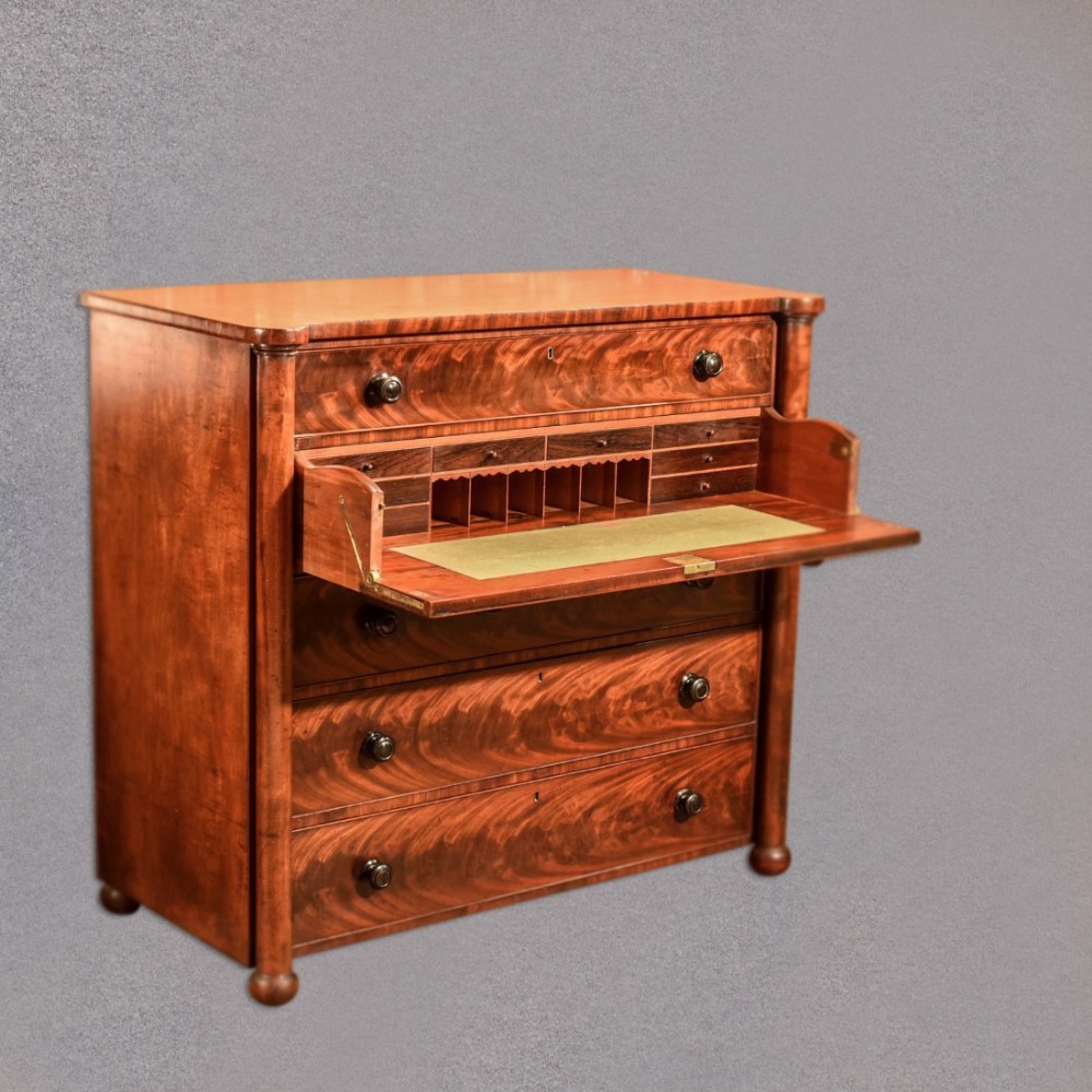 Victorian Secretaire Chest of Drawers, c.1850