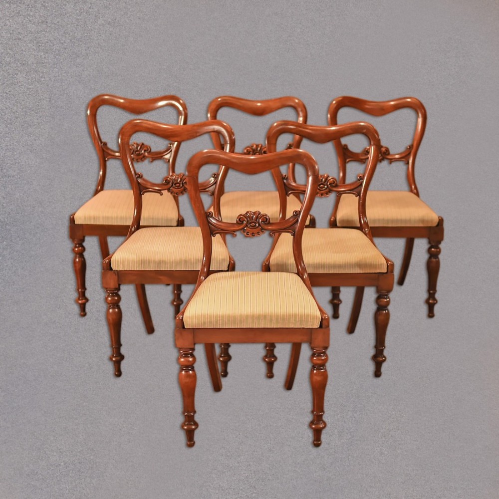 William IV, Set of Six Buckle Back Dining Chairs, c.1835