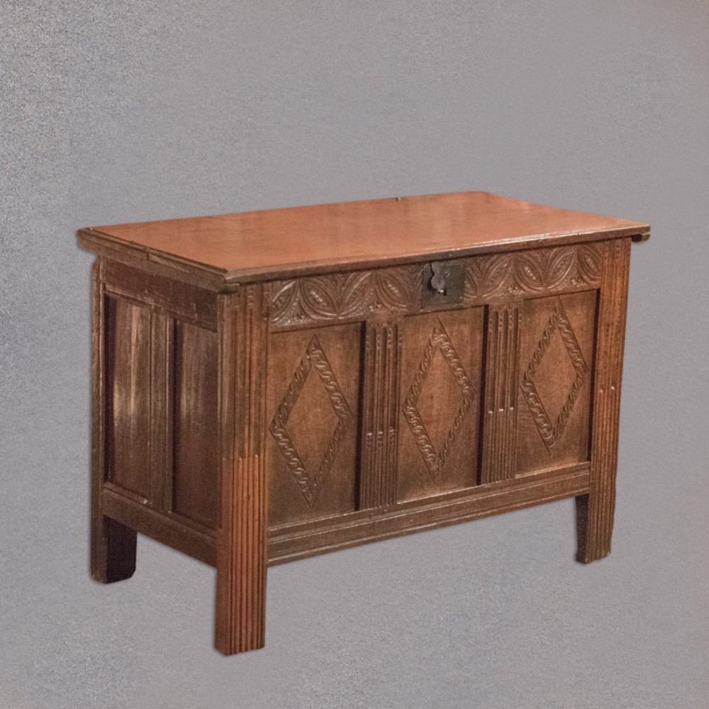 17th Century Oak Panelled Coffer