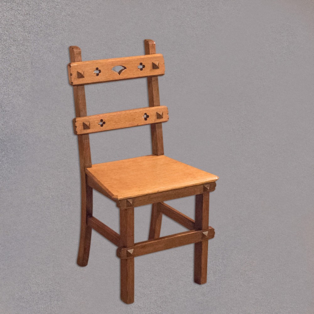 Arts & Crafts English Oak Chair, c.1900