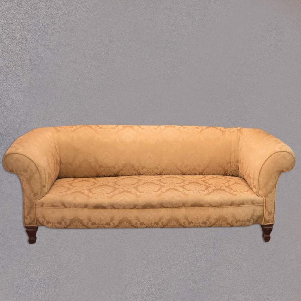 Victorian Sofa, Chesterfield in Golden Fabric c.1890
