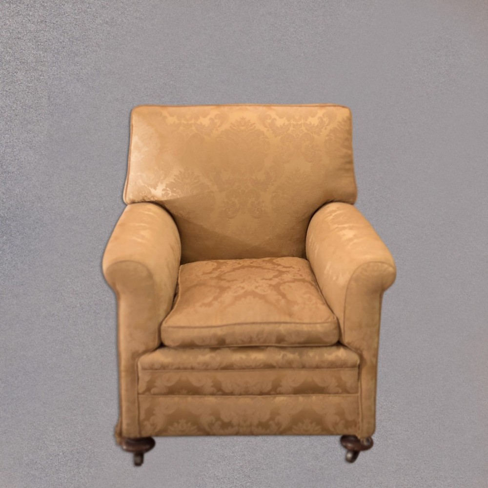 Edwardian Armchair & Footstool, c.1910