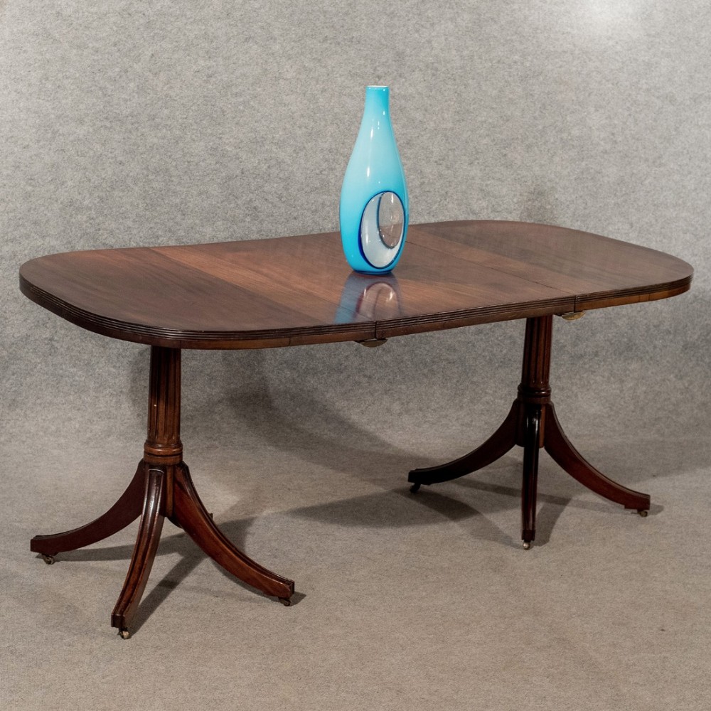 Antique D-End Extending Dining Table Pair of Demi-Lunes Georgian Mahogany c1800