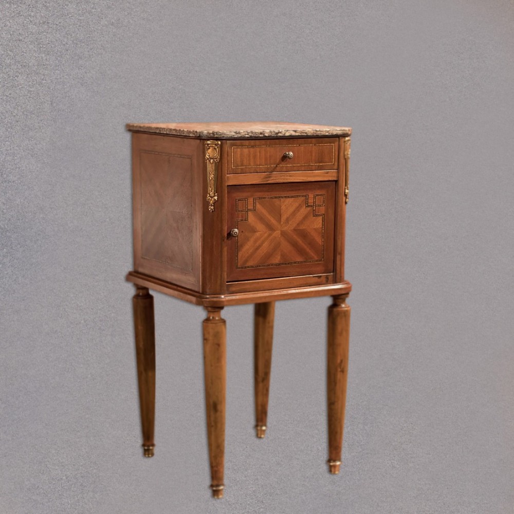 Antique Pot Cupboard, Mahogany Bedside Table c1900