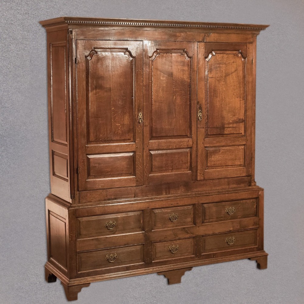 Antique Wardrobe, Georgian Press Cupboard, English Oak
