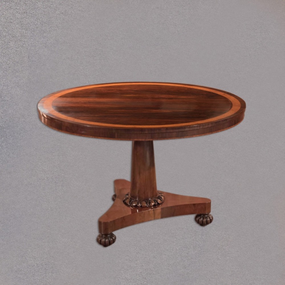 Antique Breakfast Table, William IV Rosewood Tilt Top