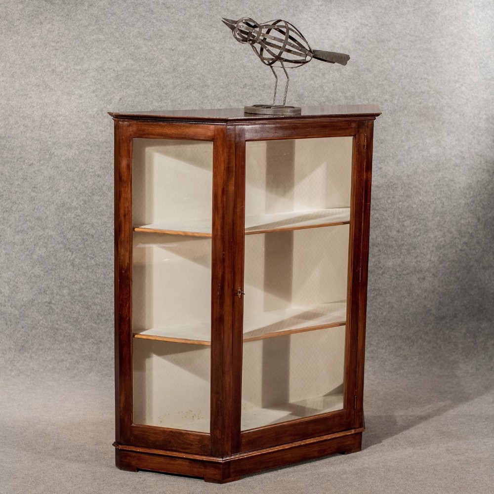 Antique Display China Cabinet Vitrine Quality English Victorian Mahogany c1880