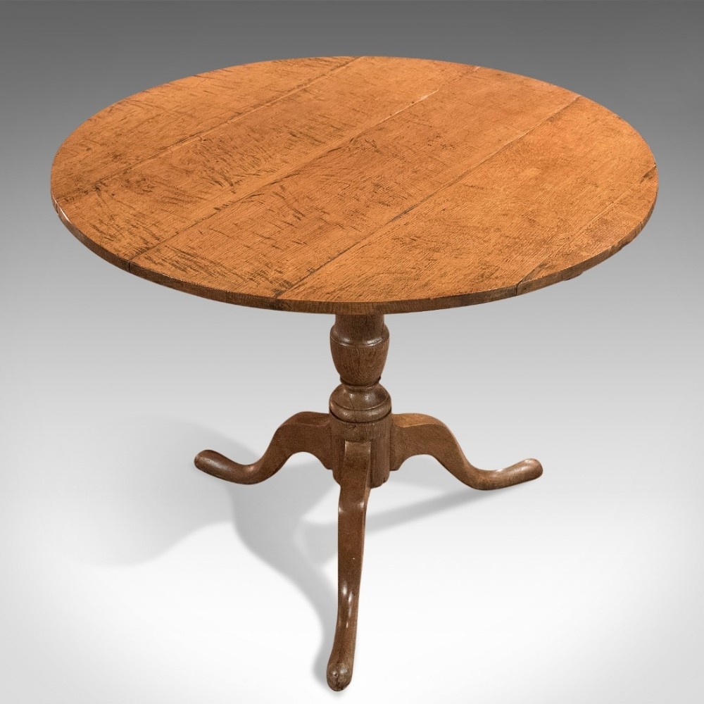 Antique Tilt Top Table, Georgian Oak c.1750