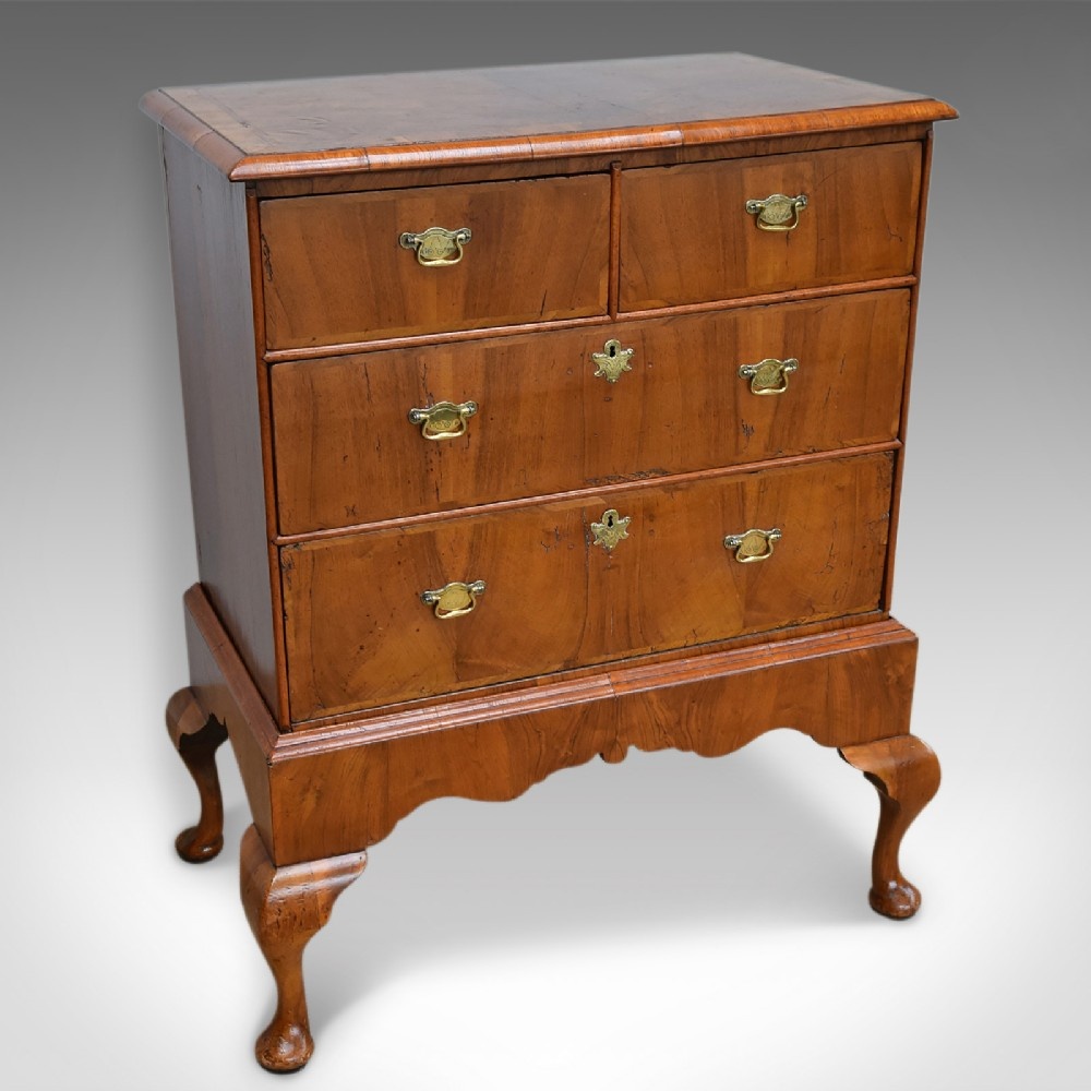 Antique Chest On Stand, Early Georgian Walnut Chest Of Drawers, C.1720