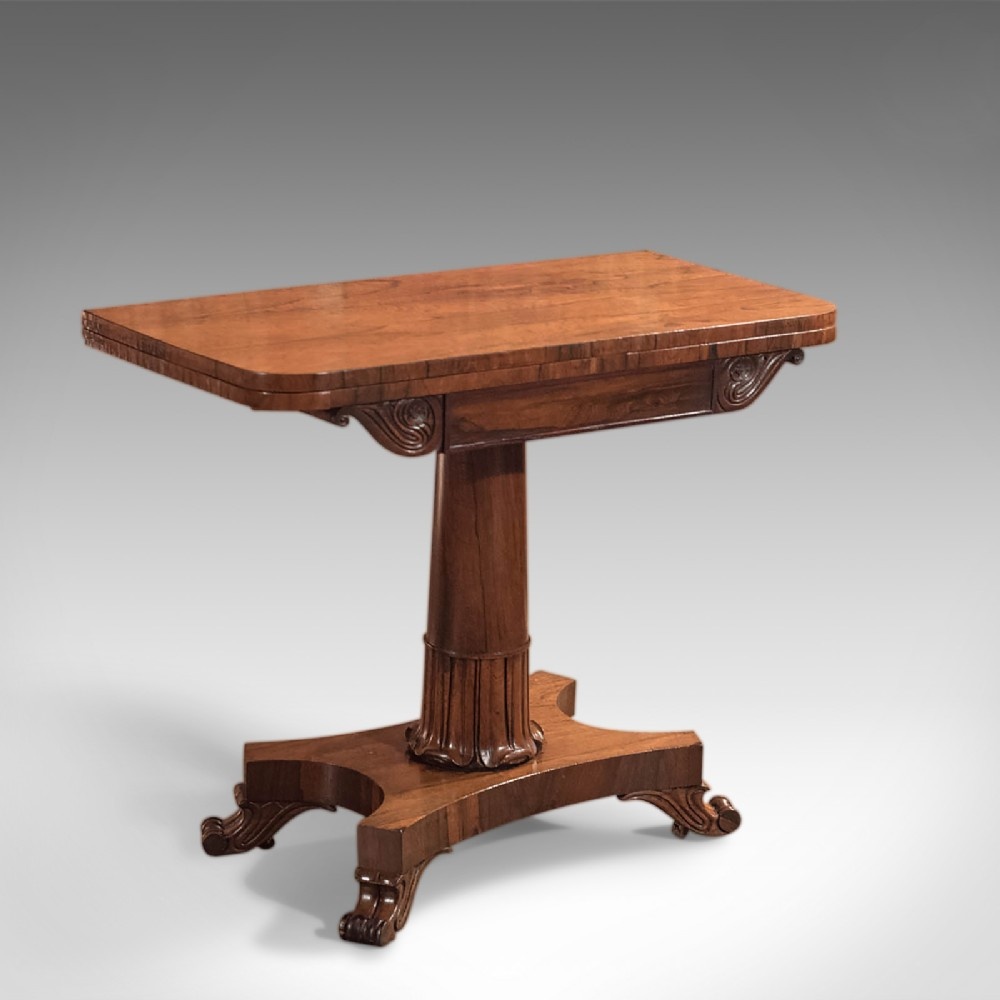 Antique Card Table, Victorian Rosewood Table