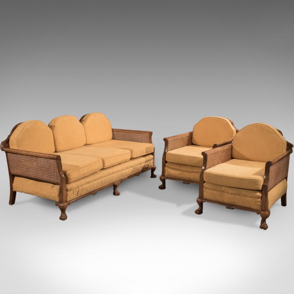 Antique Conservatory Suite, Edwardian Bergere c.1910