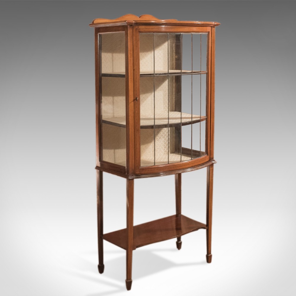 Antique Glazed Display Cabinet, Edwardian c.1910
