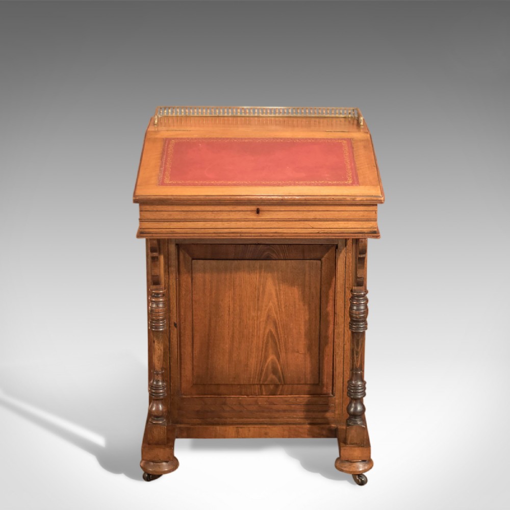 Antique Davenport, Victorian Walnut Desk
