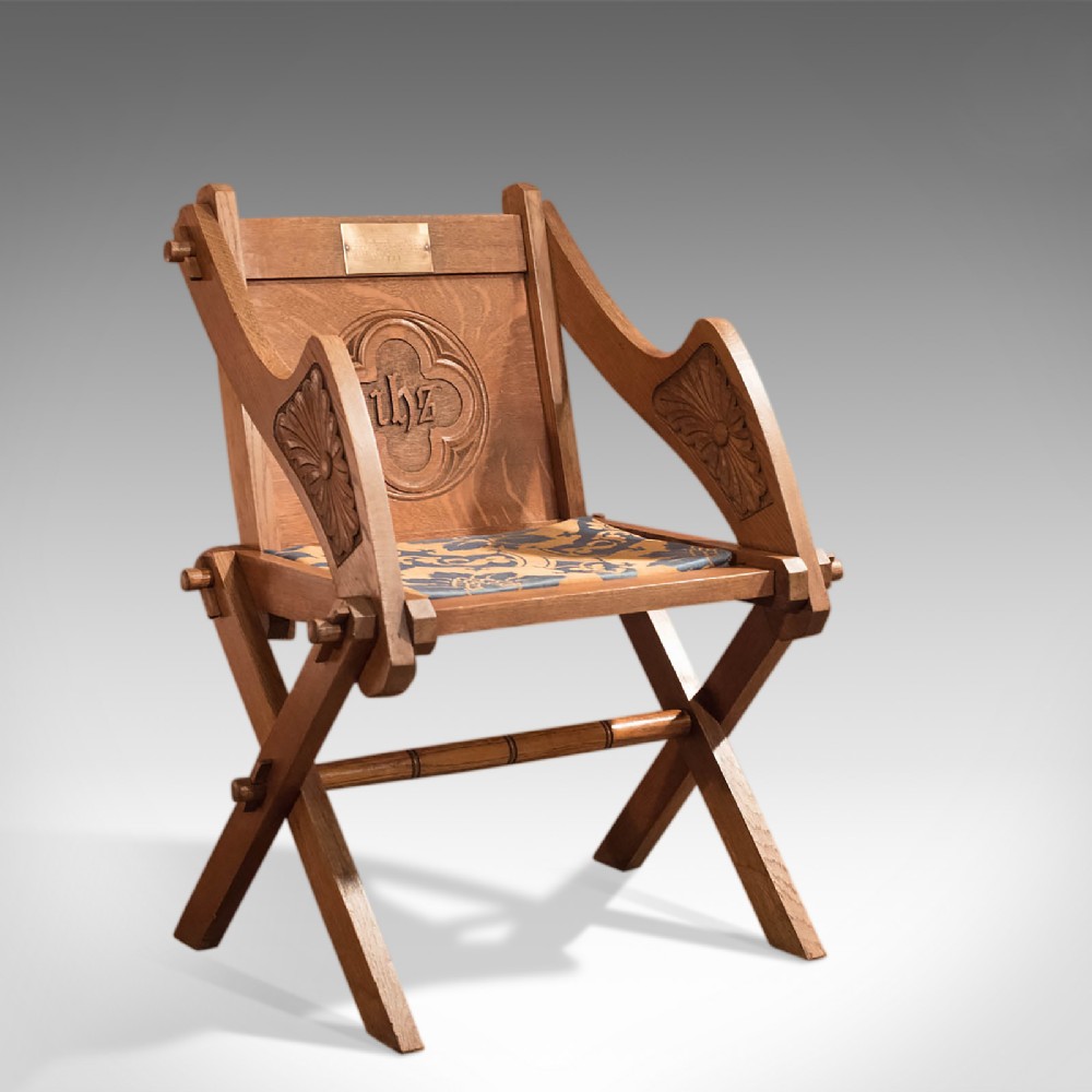 Antique Glastonbury Chair, Early C20th in Oak