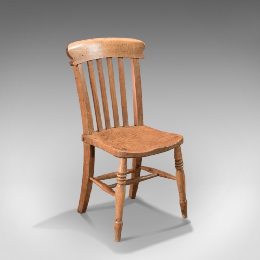 19th Century Victorian Elm Station Chair, Circa 1850