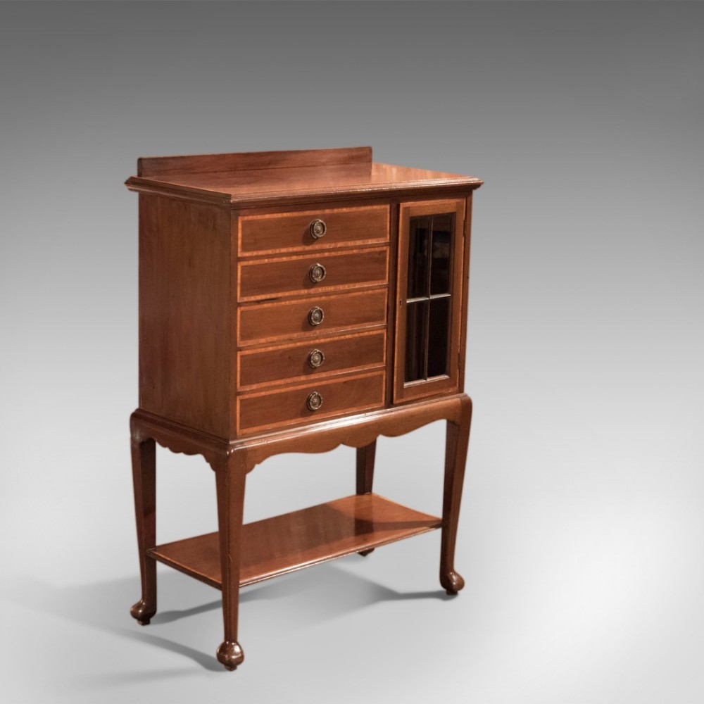Edwardian Antique Music Cabinet, Lidstone London c.1910