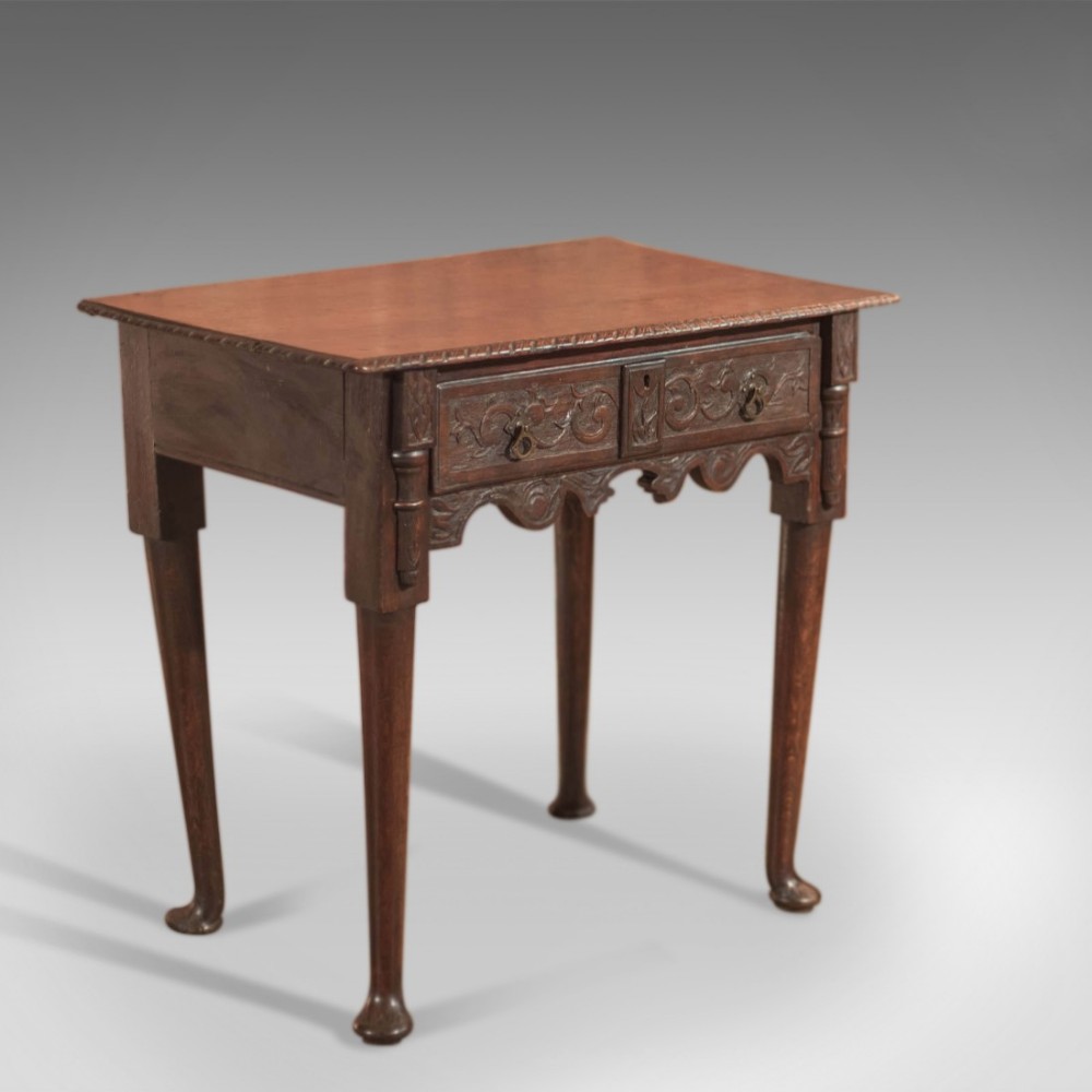 Antique Lowboy, Georgian Oak Table, c.1750