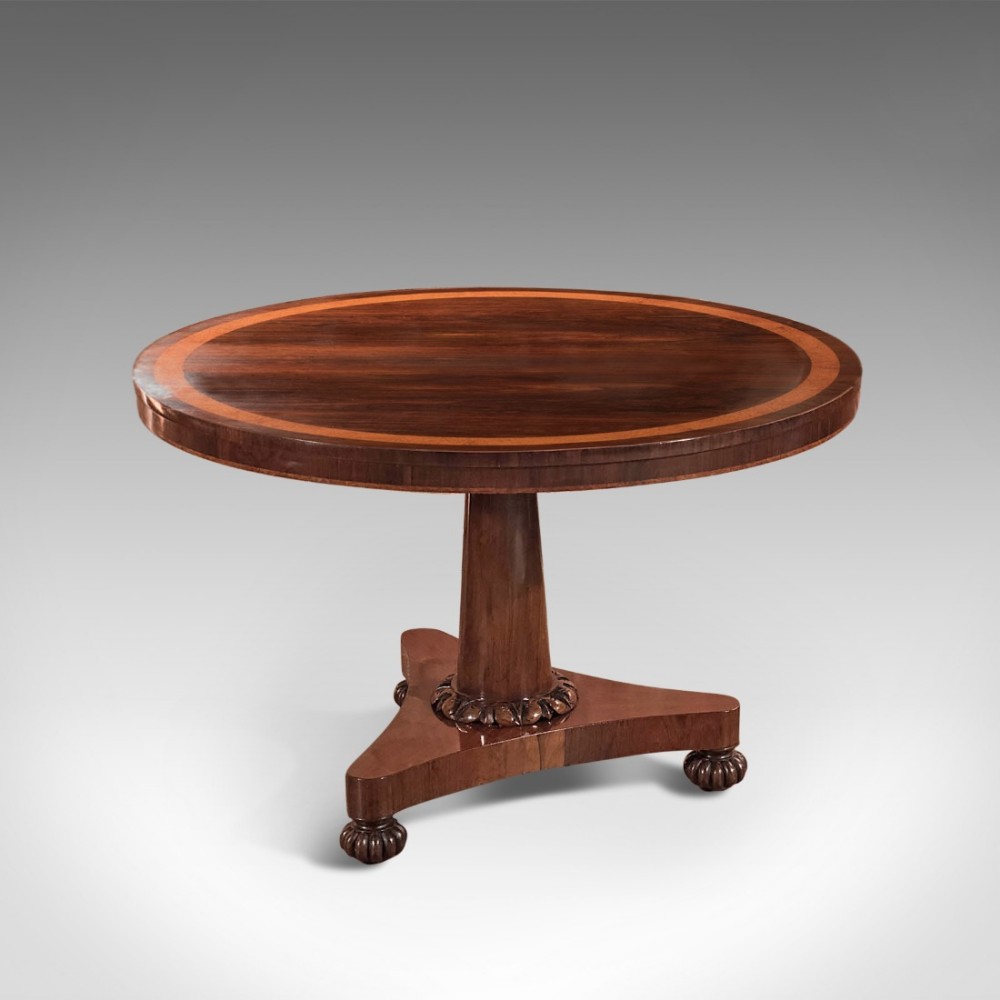 Antique Breakfast Table, William IV Rosewood Tilt Top