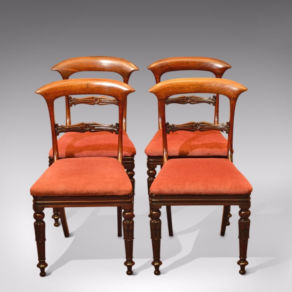 Regency Set of 4 Rosewood Antique Dining Chairs, c.1820