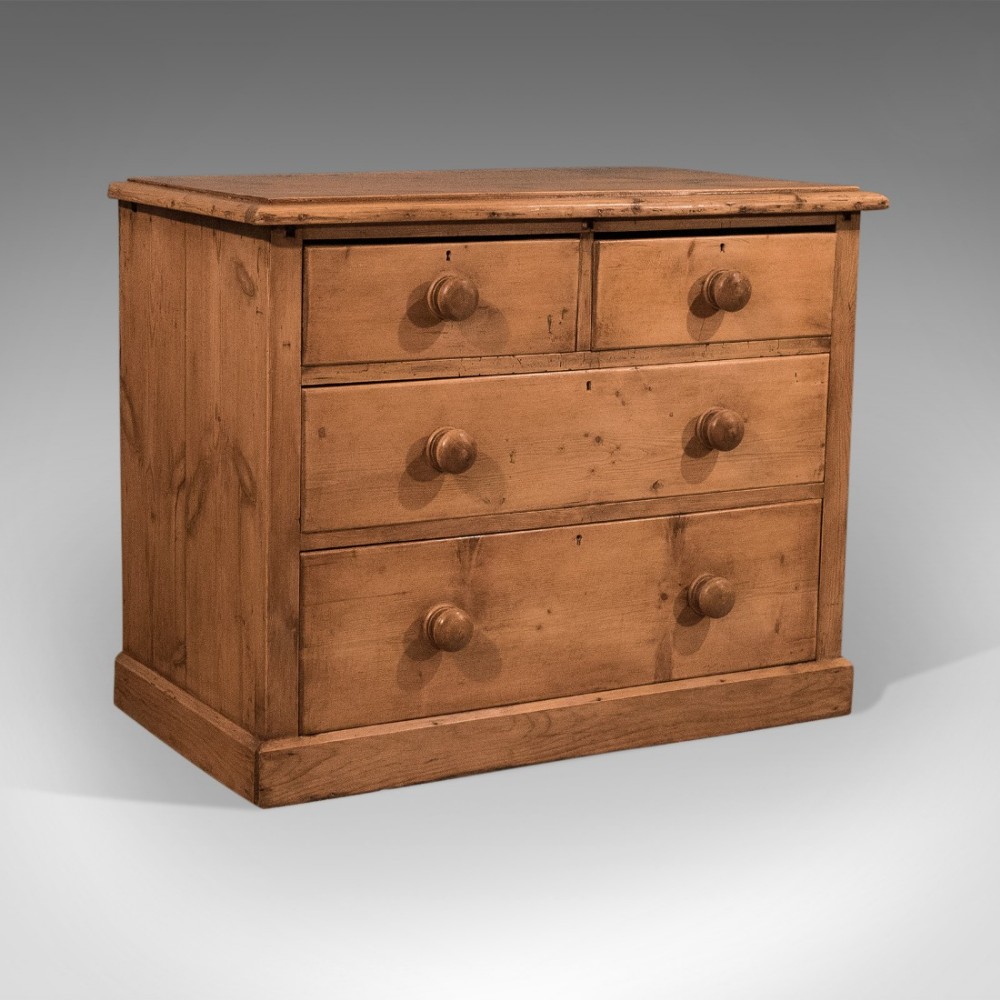 Antique Pine Chest of Drawers - Quality English Victorian Country Storage c1900