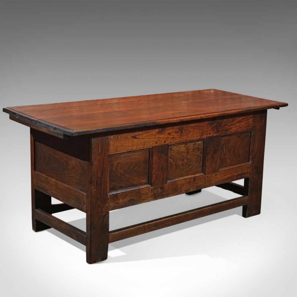 Antique Coffer, 18th Century French Oak Trunk