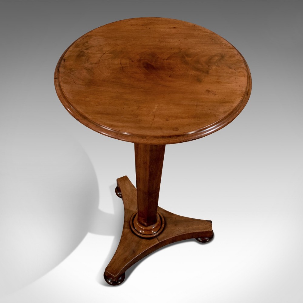 Antique Wine Side Lamp Table English Regency Quality Flame Mahogany c1820