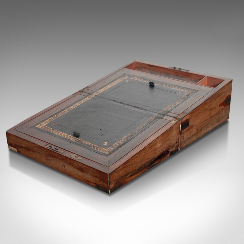 Antique Writing Slope, Georgian Walnut  c.1810