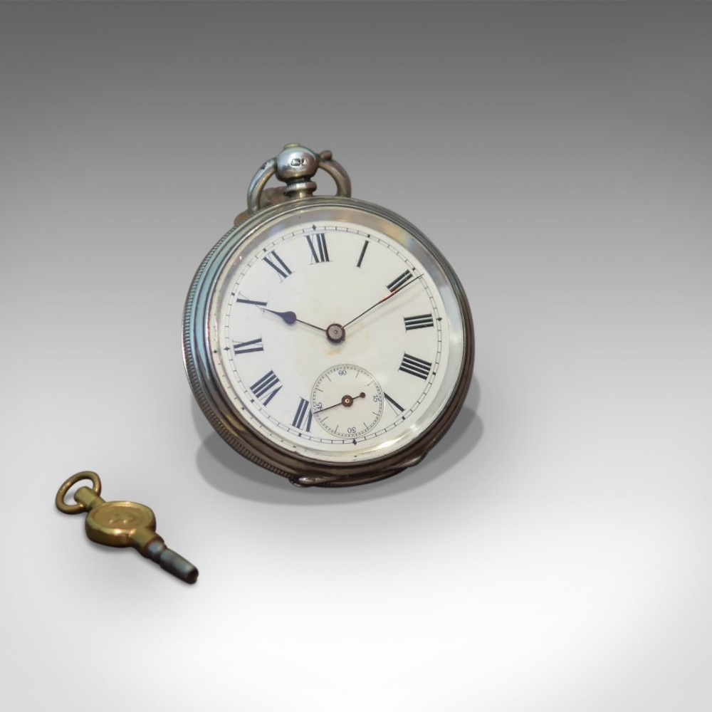 Antique Pocket Watch, Silver Cased Chester 1884