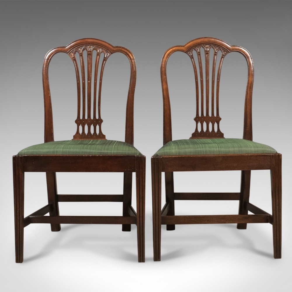 Pair of Antique Chairs, After Hepplewhite, Georgian c.1780 