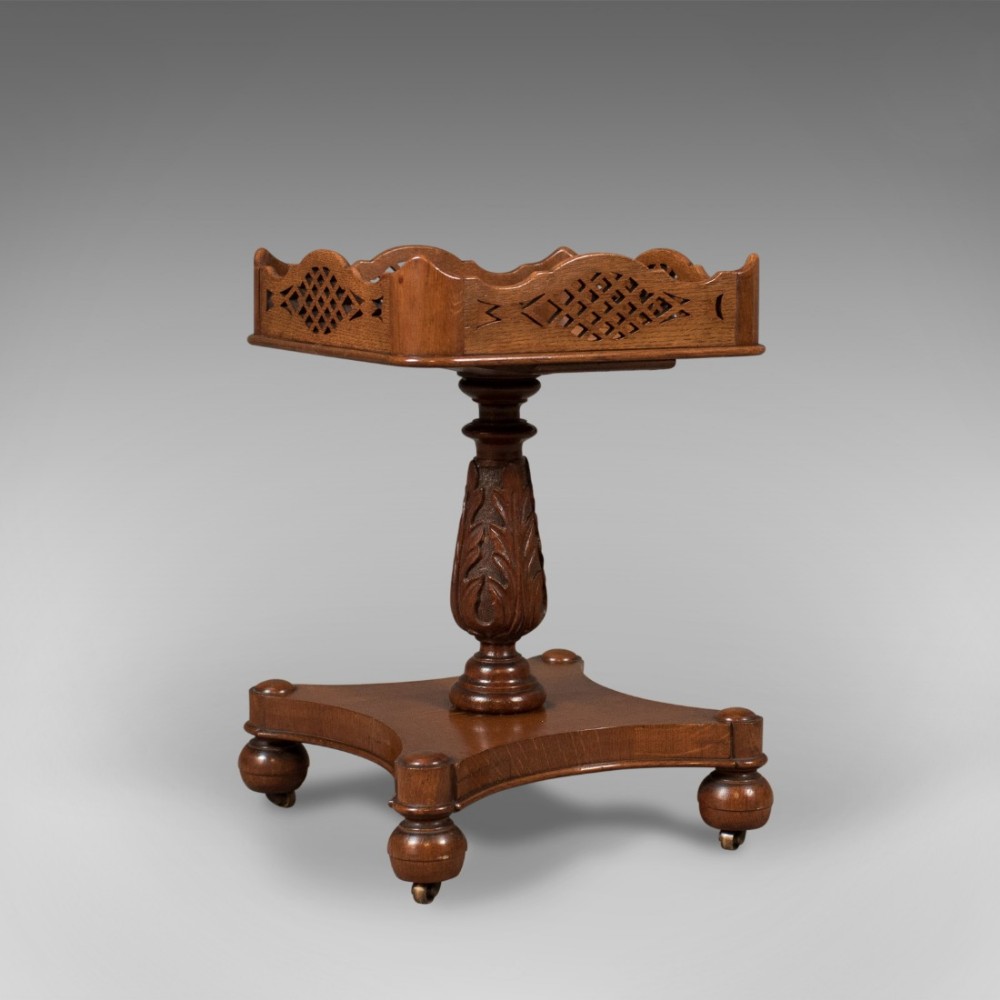 Antique Side Table, Early Victorian Decanter Stand, English c.1850