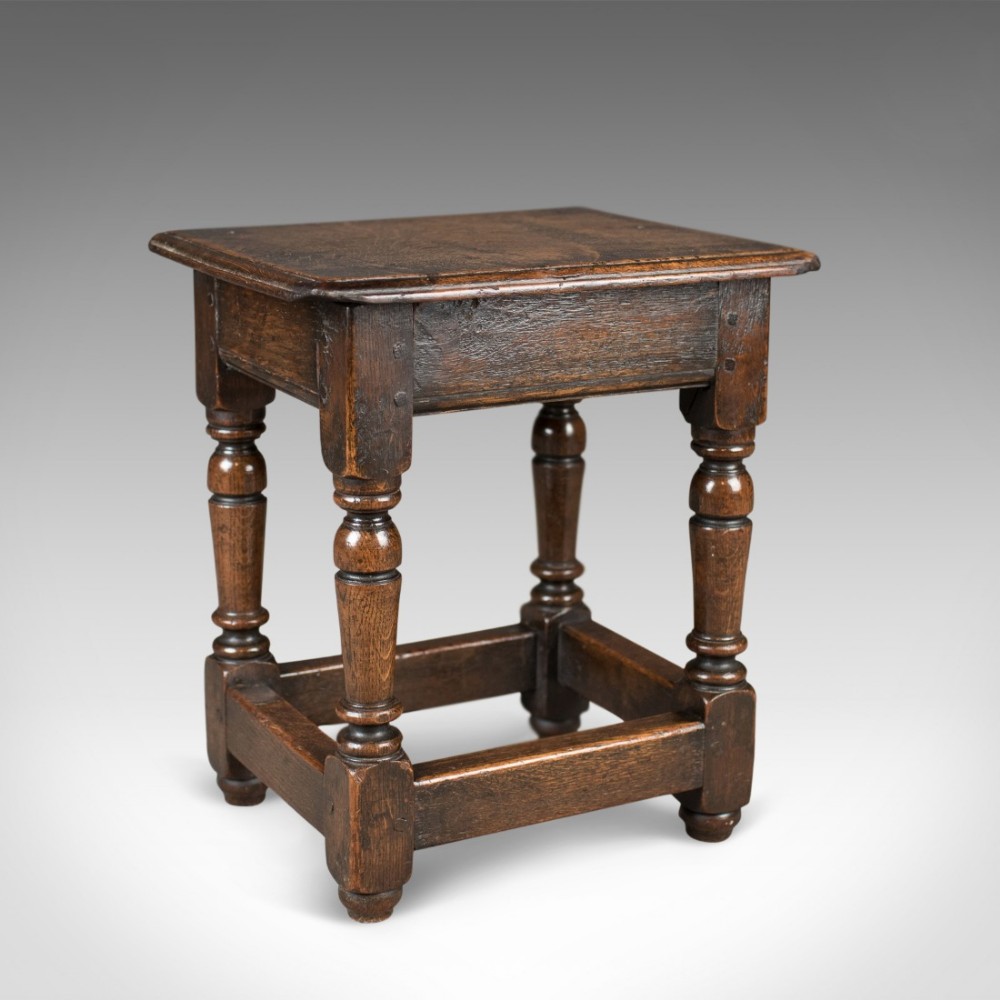 Antique Joint Stool, Victorian Jacobean Revival, English c.1850