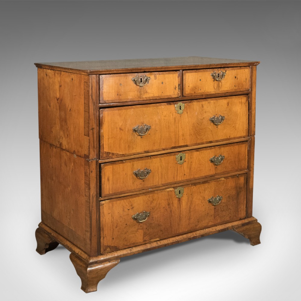 Antique Chest of Drawers, Georgian Walnut English c.1720