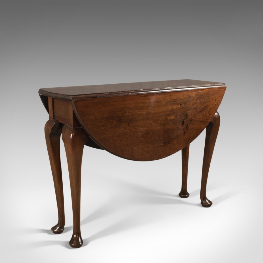 Antique Drop Flap Dining Table, Mahogany, English, Early Georgian 