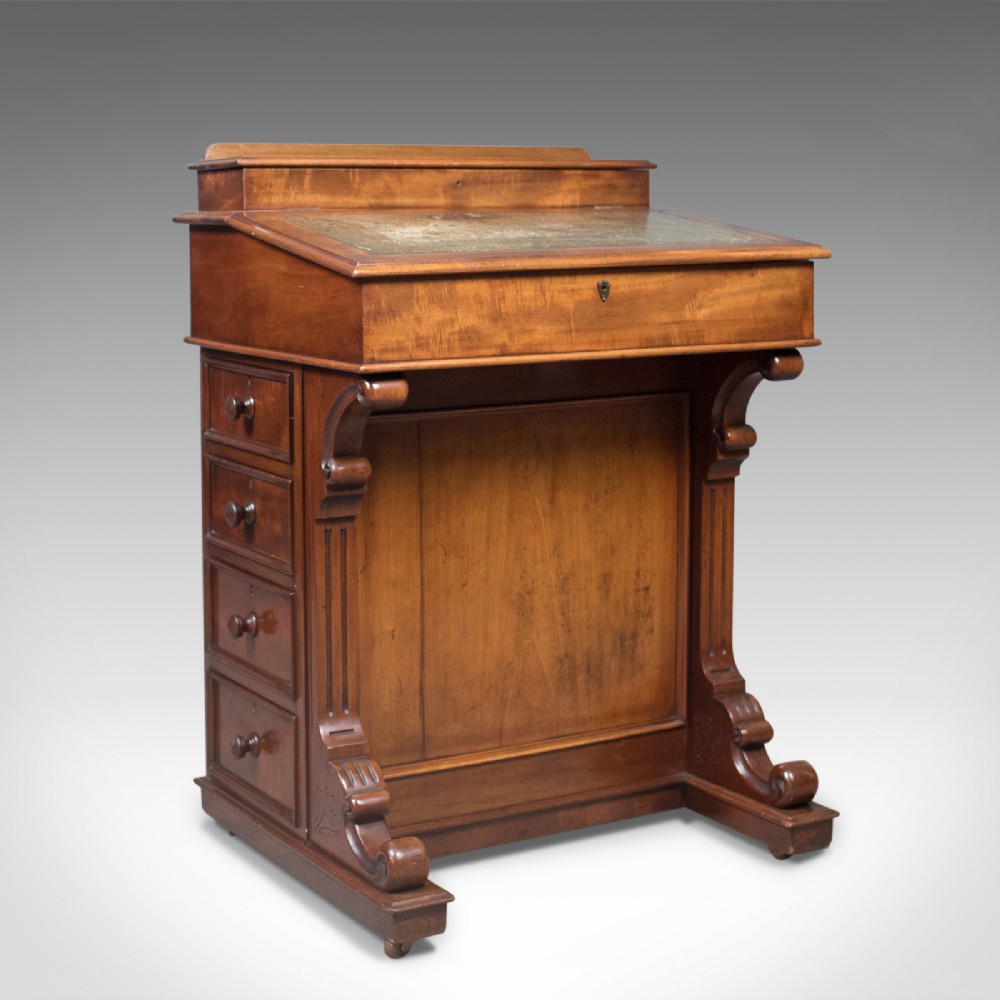 Antique Davenport, English, Victorian Writing Desk, Mahogany, c.1870