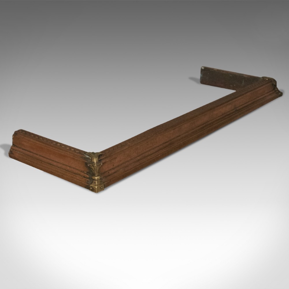 Antique Art Nouveau Fire Kerb, Victorian Fireside Fender, English Circa 1900