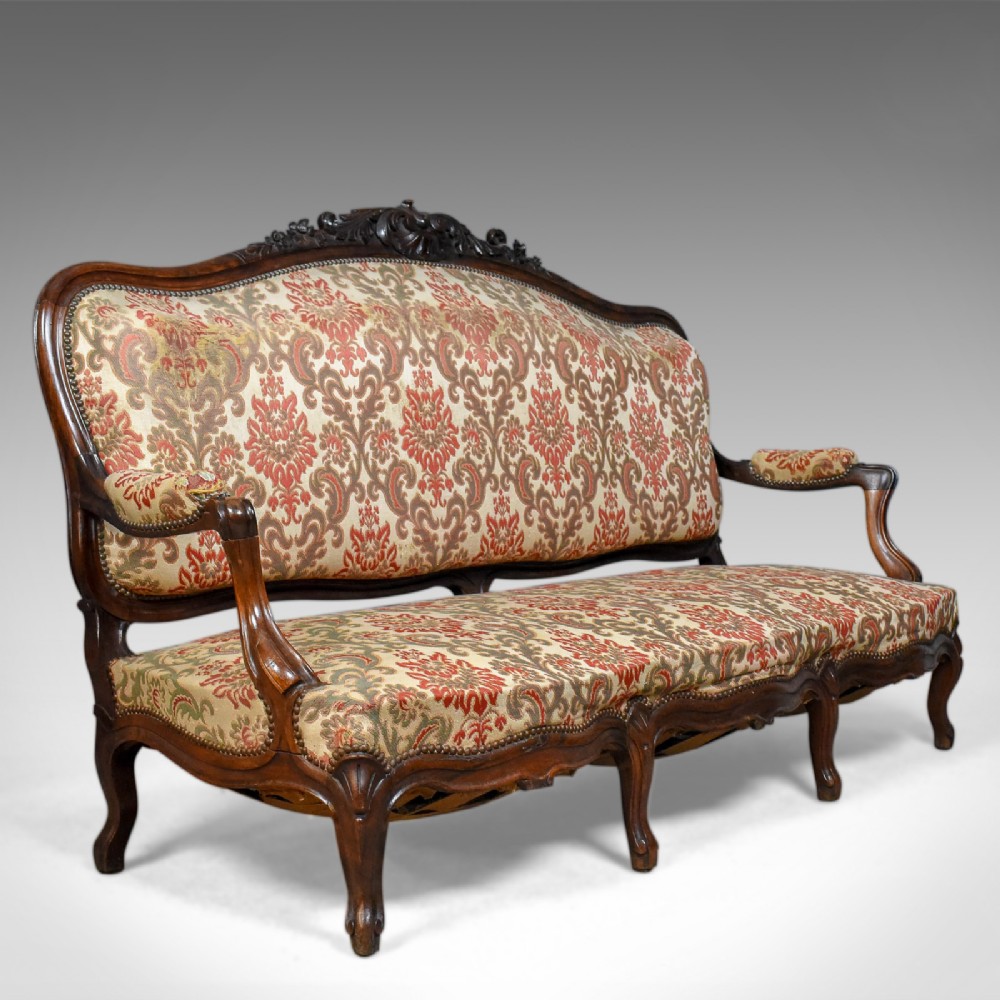 Victorian Antique Settee, Rosewood, English, 3 Seater Sofa Circa 1850