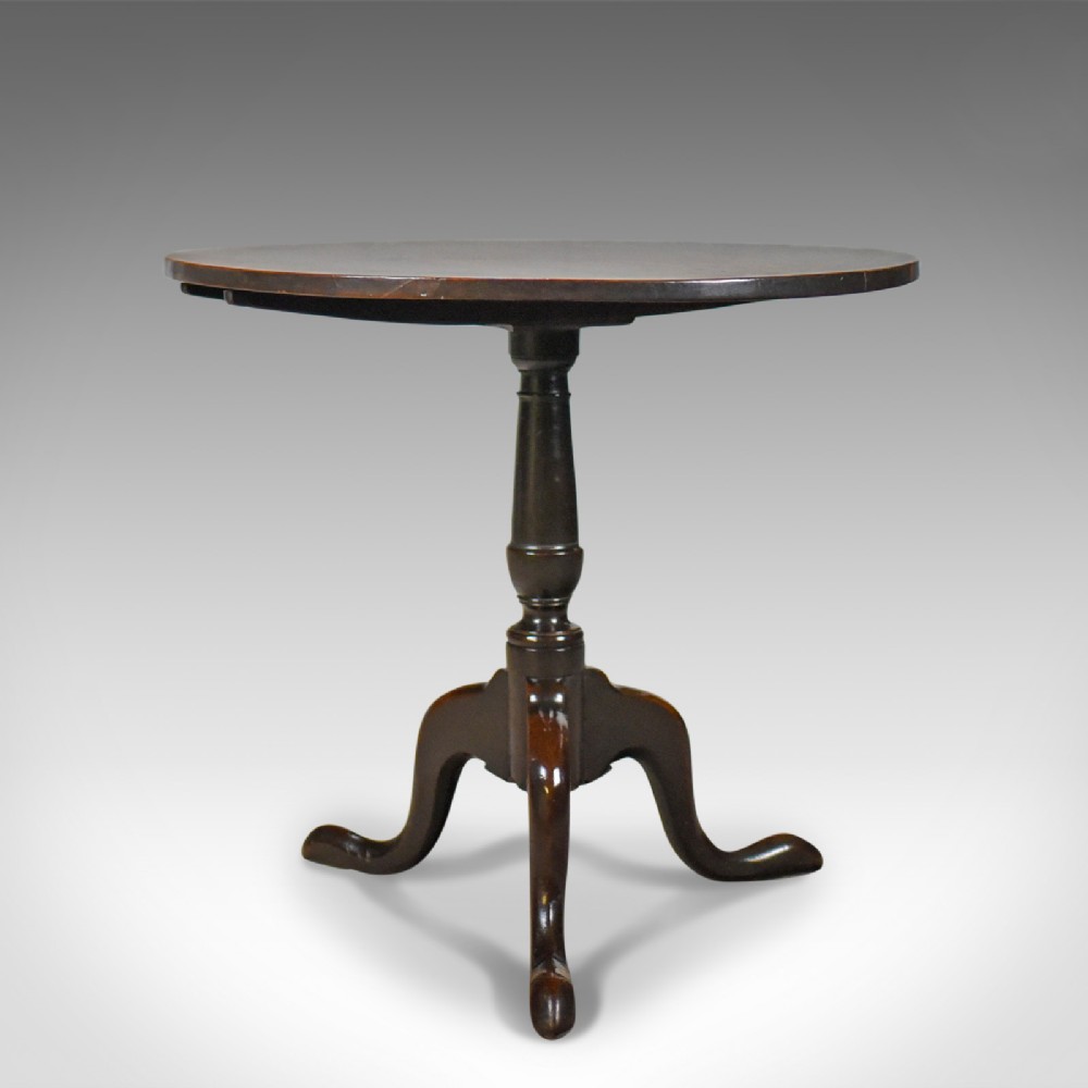 Antique Tilt Top Table, Circular, Georgian, Mahogany, Side c.1780