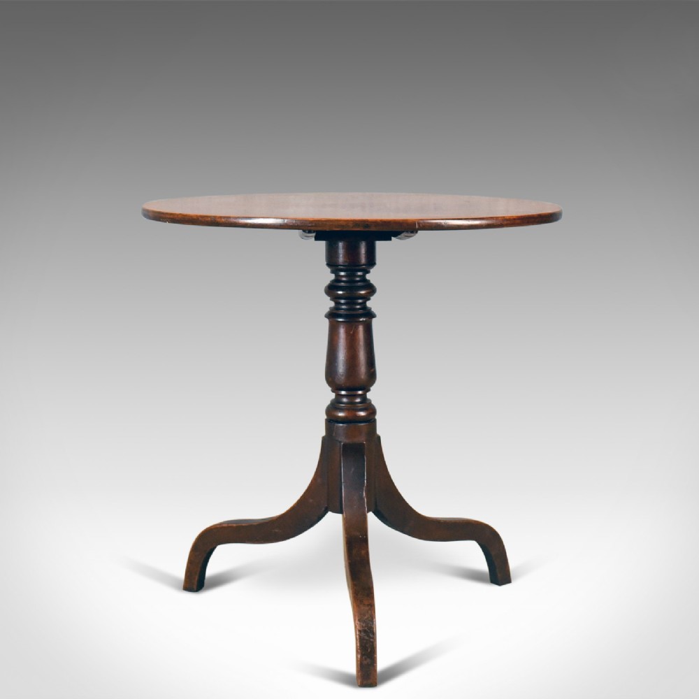 Antique Side Table, Circular, Georgian, Mahogany, Tea, English, Circa 1800