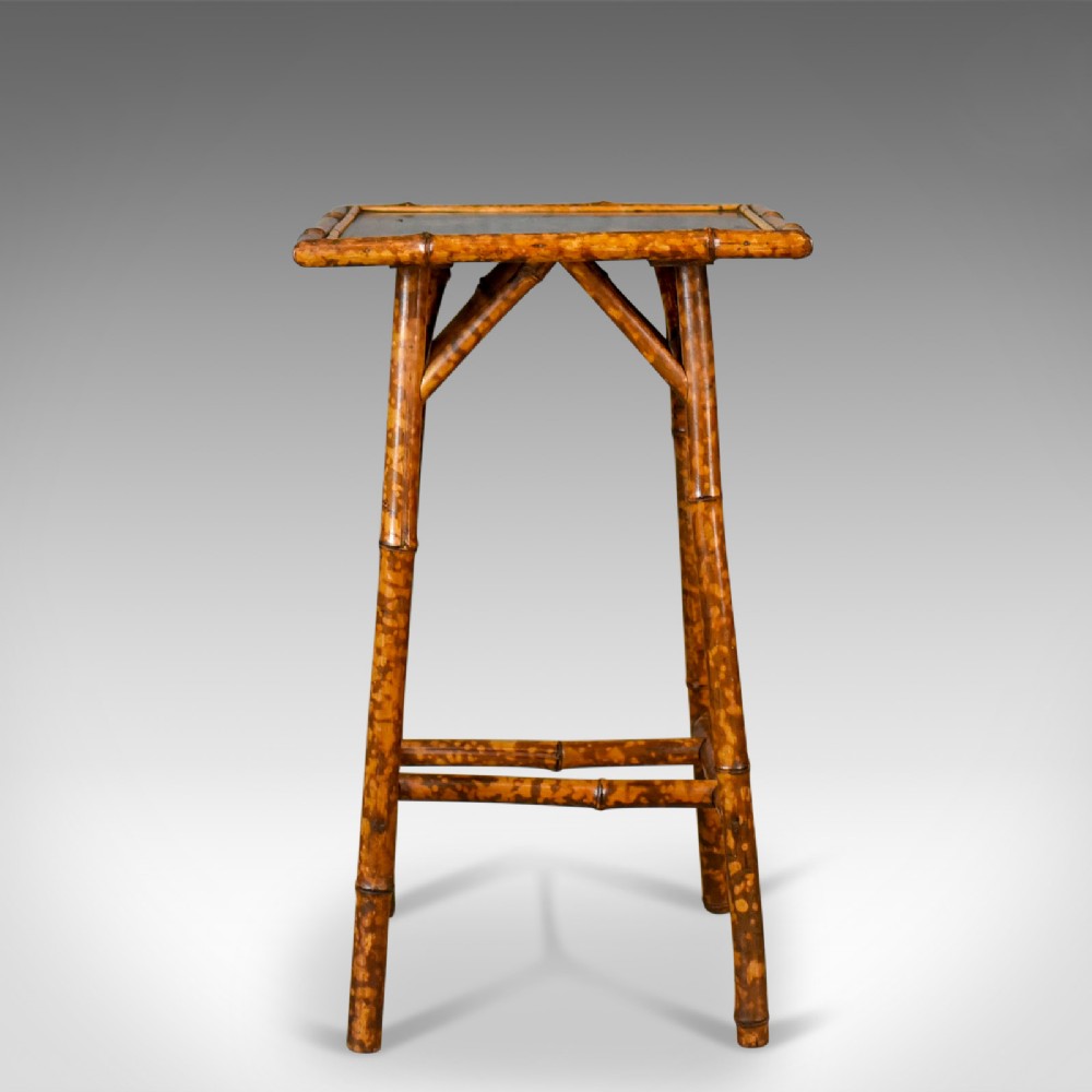 Antique Bamboo Table, Side, Occasional, Oriental, Victorian Circa 1900