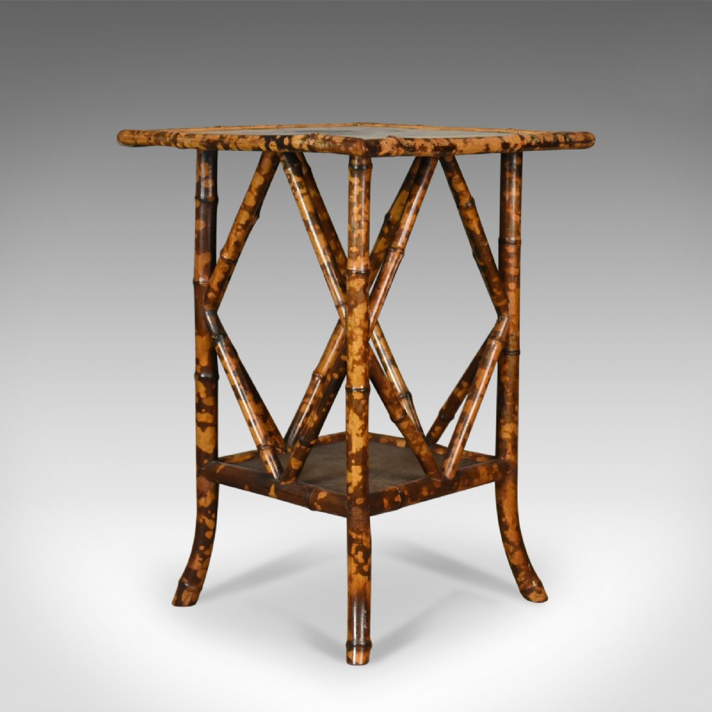 Antique Bamboo Table, Occasional, Side, Oriental, Victorian Circa 1900