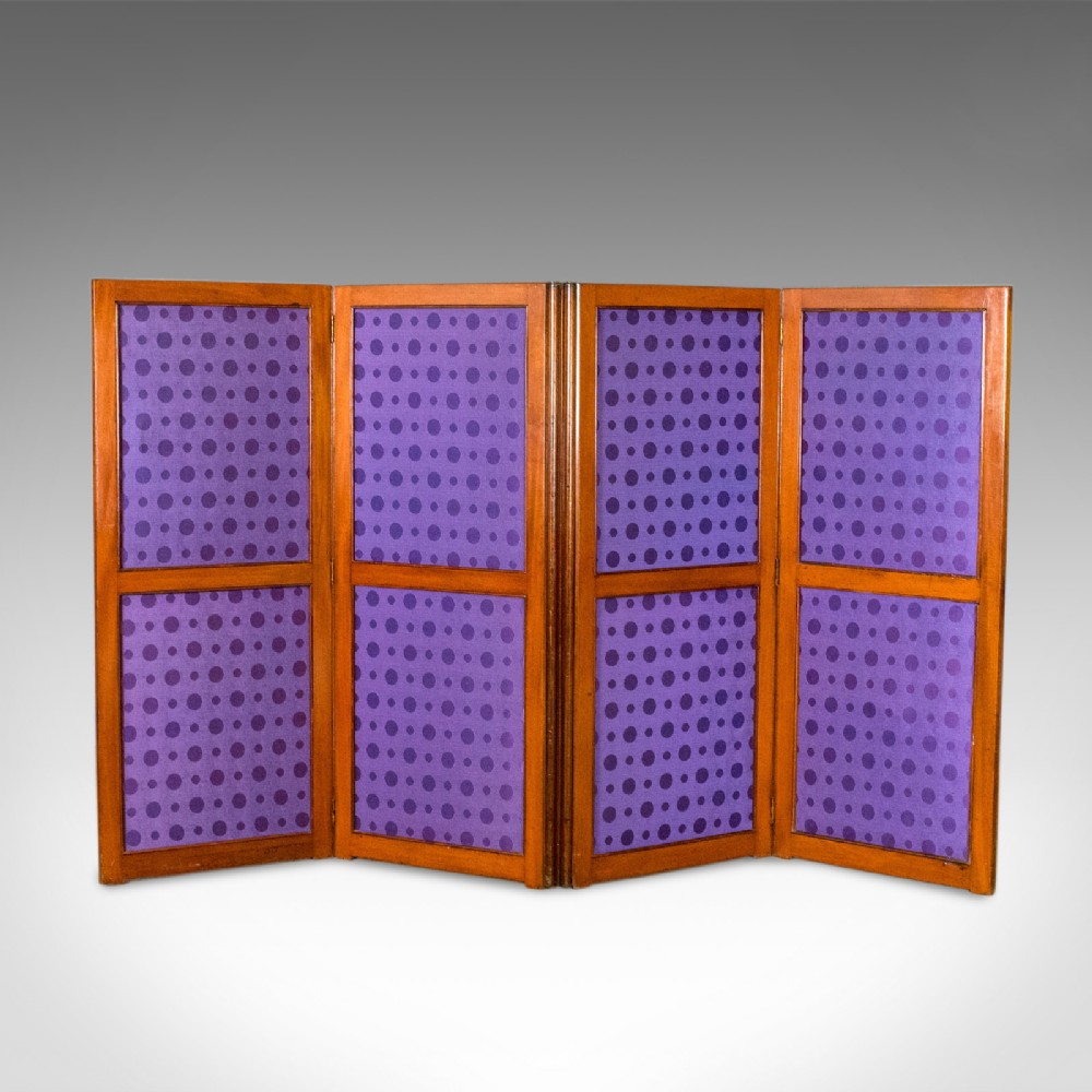 Antique Screen, English, Victorian, Room Divider, Photographer's Prop Circa 1860
