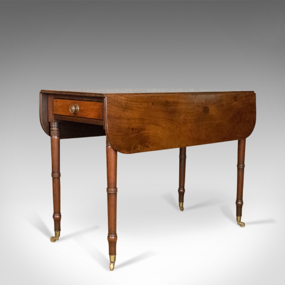 Antique Pembroke Table, Mahogany, English, Georgian, Drop Flap Dining Circa 1820