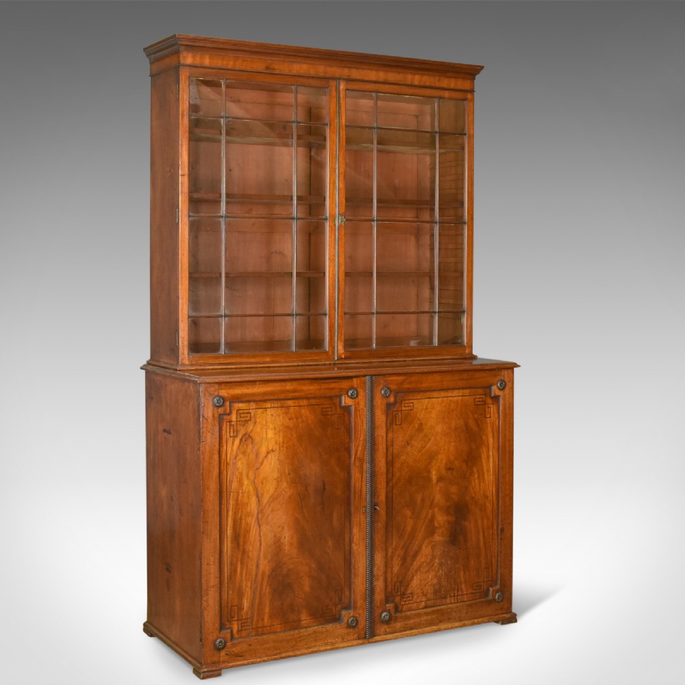 Antique Glazed Bookcase, English, Georgian, Display Cabinet, Mahogany Circa 1780