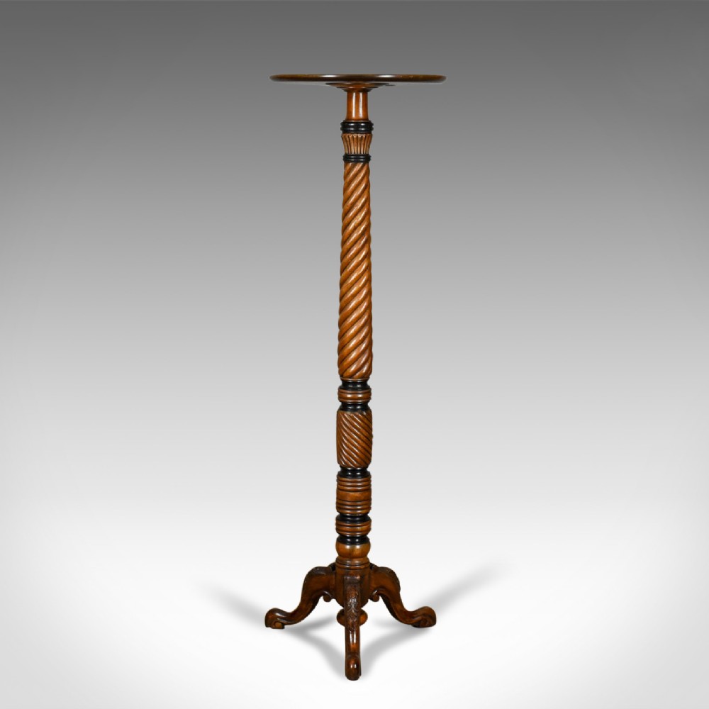 Antique Plant Stand, Tall, English, Mahogany Torchere Georgian Nelson Circa 1805