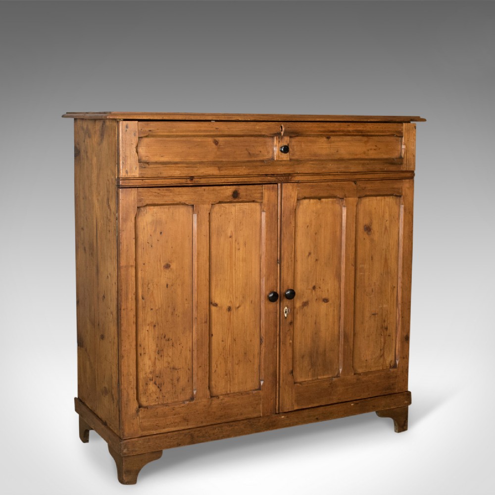 Antique Pine Cupboard, English, Victorian, Cabinet, Pitch Pine Circa 1880